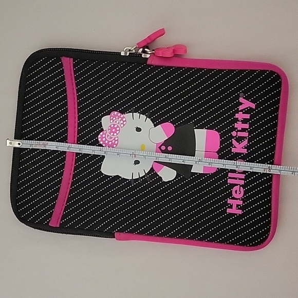 HELLO KITTY BEDAZZLED BOW TABLET CASE FRONT POCKET ZIP - Picture 9 of 9